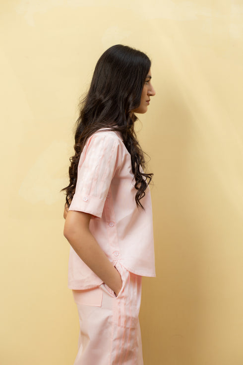 POPLIN PLEAT DETAIL TOP